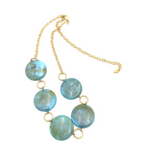 Load image into Gallery viewer, Ice Blue Marbled Stations Necklace