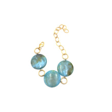 Load image into Gallery viewer, Ice Blue Marbled Stations Bracelet