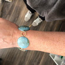 Load image into Gallery viewer, Ice Blue Marbled Stations Bracelet