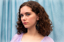 Load image into Gallery viewer, Beaded Moon Statement Earrings