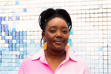 Load image into Gallery viewer, Alien Mismatched Acrylic Statement Earrings