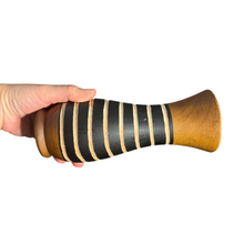 Load image into Gallery viewer, Tall Handcrafted Mango Wood Vase Bee Pattern