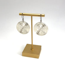 Load image into Gallery viewer, Clear &amp; Glow Spiral Drop Earrings