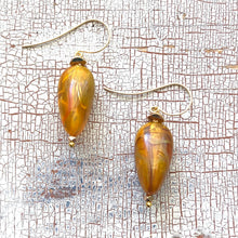 Load image into Gallery viewer, Molten Sunshine Marbled Lucite Drop Earrings
