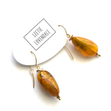 Load image into Gallery viewer, Molten Sunshine Marbled Lucite Drop Earrings