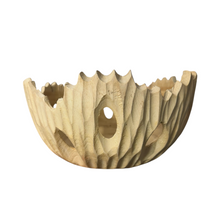 Load image into Gallery viewer, Handcrafted Wooden Carved Fruit Bowl