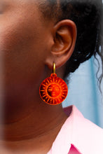 Load image into Gallery viewer, Sun Glow Engraved Earrings