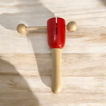 Load image into Gallery viewer, Red Wooden Shaker Drum