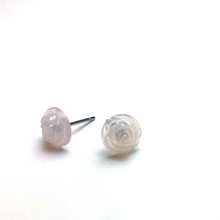 Load image into Gallery viewer, Light Pink Opal Floral Rose Stud Earrings