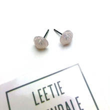 Load image into Gallery viewer, Light Pink Opal Floral Rose Stud Earrings