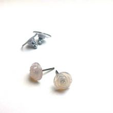Load image into Gallery viewer, Light Pink Opal Floral Rose Stud Earrings