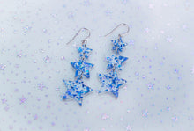 Load image into Gallery viewer, Midnight Blue Confetti Stars Taylor Swift Earrings