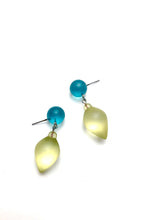 Load image into Gallery viewer, Teal and Mint Plum Bob Drop Earrings