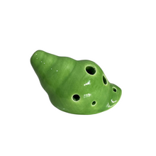 Load image into Gallery viewer, Handcrafted Green Seashell Ceramic Ocarina – Musical Instrument