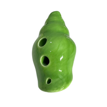 Load image into Gallery viewer, Handcrafted Green Seashell Ceramic Ocarina – Musical Instrument