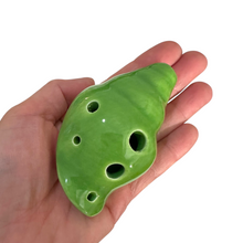 Load image into Gallery viewer, Handcrafted Green Seashell Ceramic Ocarina – Musical Instrument