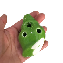 Load image into Gallery viewer, Handcrafted Green Seashell Ceramic Ocarina – Musical Instrument