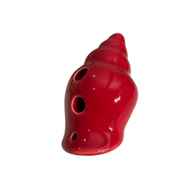 Load image into Gallery viewer, Handcrafted Red Seashell Ceramic Ocarina – Musical Instrument