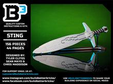 Load image into Gallery viewer, Sting Sword - Custom MOC made using LEGO parts
