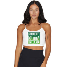 Load image into Gallery viewer, Straight Outta Ireland White Spaghetti Tank