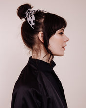 Load image into Gallery viewer, Devil in Disguise: Silver - Scrunchie Tie