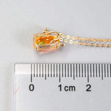 Load image into Gallery viewer, I Love You, Little Devil - Fire Opal Diamond Necklace 18K Yellow Gold