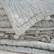 Load image into Gallery viewer, Icy Blue Velvet Cotton Quilt