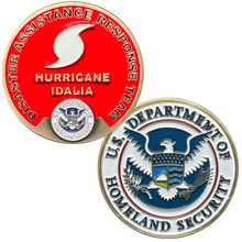 Load image into Gallery viewer, JJ-012 Hurricane Idalia DART Disaster Assistance Response Team Sheriff CBP FEMA Challenge Coin