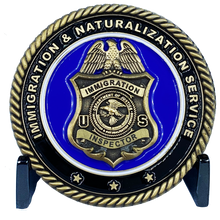 Load image into Gallery viewer, DL2-15 Immigration and Naturalization Service INS &amp; Legacy DOJ Challenge Coin Inspector not CBP