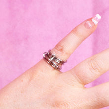 Load image into Gallery viewer, Linked Stack - 5 in 1 Titanium Ring