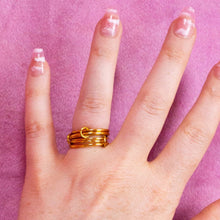 Load image into Gallery viewer, Linked Stack - 5 in 1 Titanium Ring