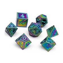 Load image into Gallery viewer, Ironworks - Skyborn 7 Piece RPG set Alloy Metal Dice