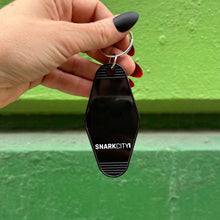 Load image into Gallery viewer, It's Better To Arrive Late, Than To Arrive Ugly Keychain in Black and White