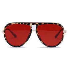 Load image into Gallery viewer, Ivy Luxe - Red Tangle-Free Round Aviator Sunglasses