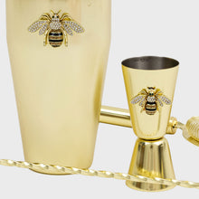 Load image into Gallery viewer, Stripey bee cocktail shaker set