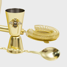 Load image into Gallery viewer, Stripey bee cocktail shaker set