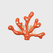 Load image into Gallery viewer, Coral napkin rings, coral, set of four