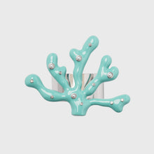 Load image into Gallery viewer, Coral napkin rings, turquoise, set of four