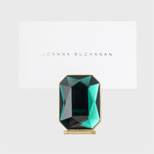 Load image into Gallery viewer, Single gem placecard holder, emerald, set of two