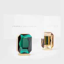 Load image into Gallery viewer, Single gem placecard holder, emerald, set of two