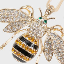 Load image into Gallery viewer, Stripey bee hanging ornament