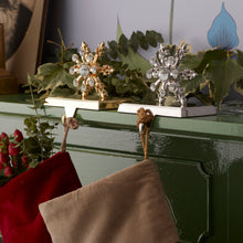 Load image into Gallery viewer, Snowflake stocking hanger, gold