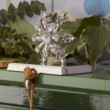 Load image into Gallery viewer, Snowflake stocking hanger, silver