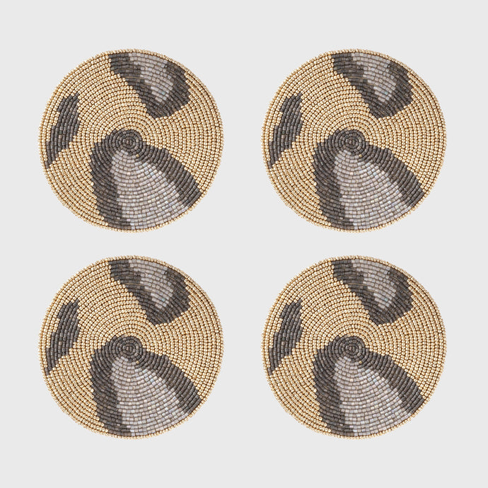 Animal Pattern Coasters- Gold