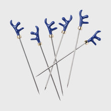 Load image into Gallery viewer, Coral cocktail picks, blue