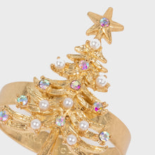 Load image into Gallery viewer, Christmas tree skinny napkin rings, set of four