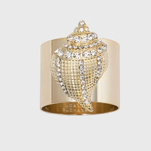Load image into Gallery viewer, Sparkle shell napkin rings, set of two