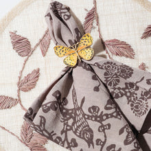Load image into Gallery viewer, Painterly butterfly napkin rings, yellow, set of four