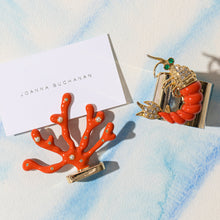 Load image into Gallery viewer, Coral placecard holders, coral, set of two