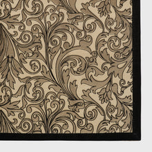 Load image into Gallery viewer, Damask print tablecloth, black